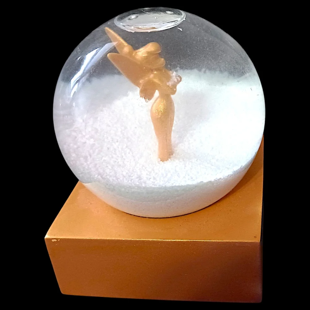Disney Tinker Bell Snowglobe Tink 2021‎ Christmas Xmas Holiday Peter Pan Golden